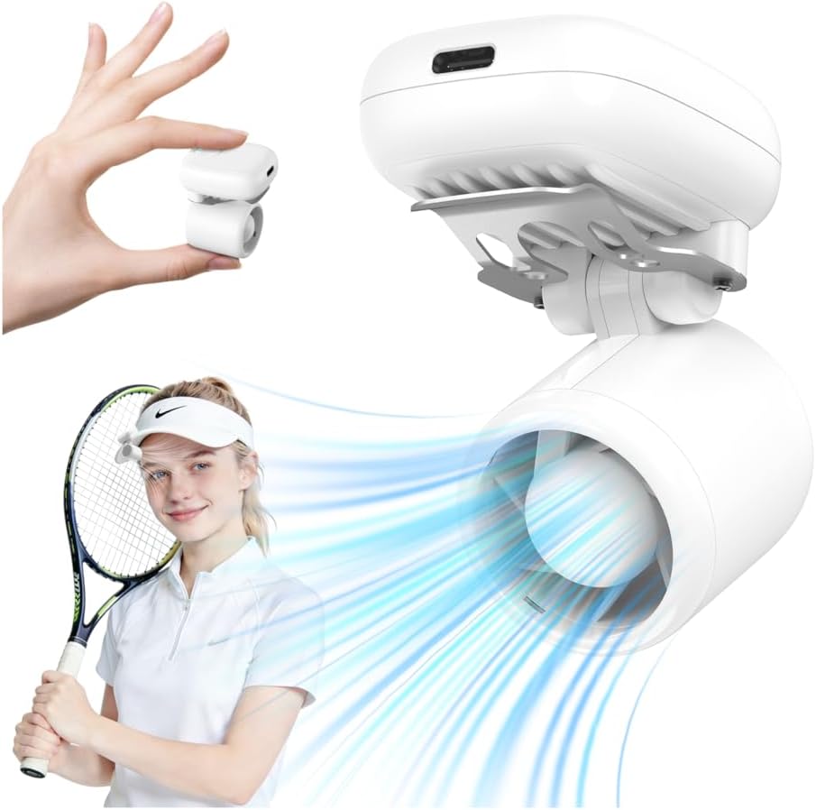 Clip-On Hat Fan - White